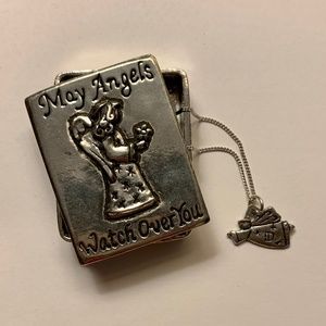 Pewter ''May Angels Watch Over You'' Wish Box